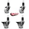 Service Caster 3'' Nylon Wheel Swivel 1-5/8'' Expanding Stem Caster Set 2 Brakes, 4PK SCC-EX20S314-NYS-2-PLB-2-158 - alternate 5